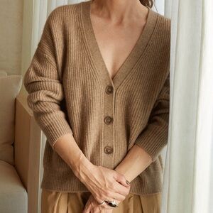 Cropped Cashmere Cocoon Cardigan